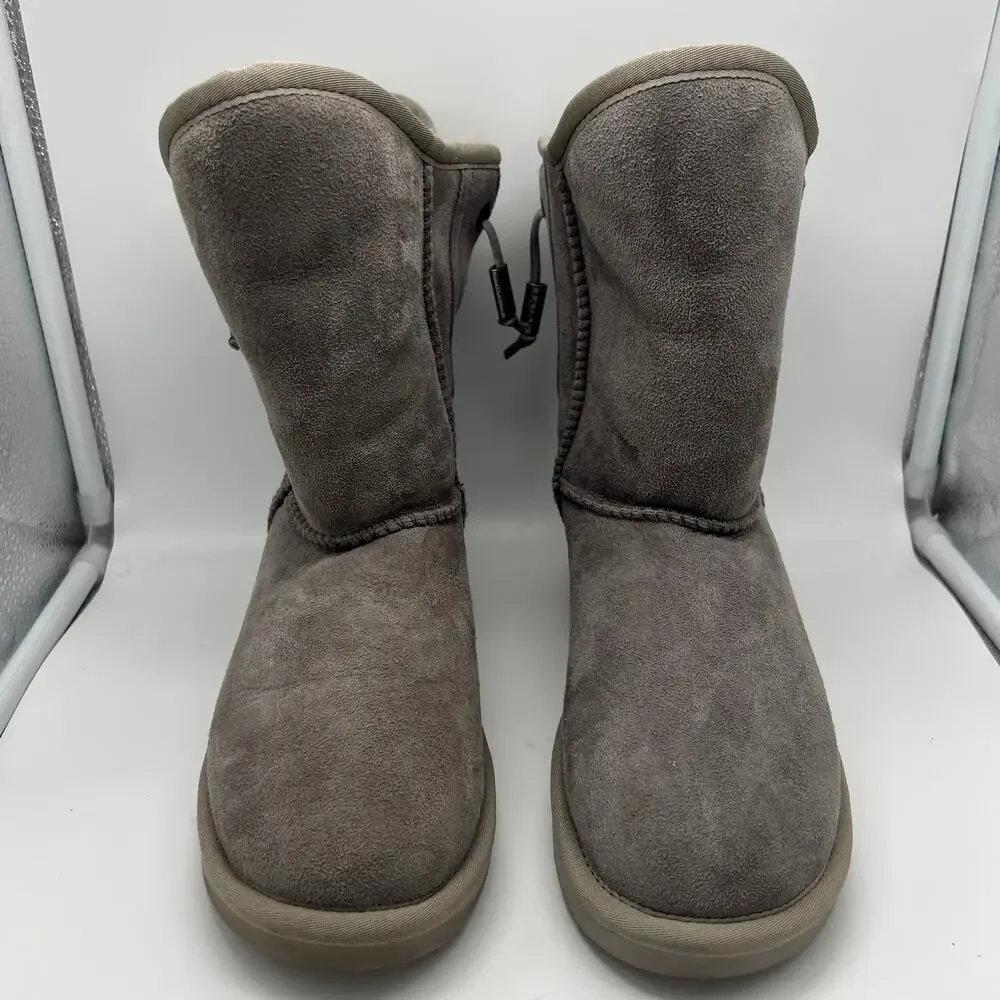 Australia Luxe Collective Women's Gray Suede Lace Up Ankle Boots Size US 5 EU 36